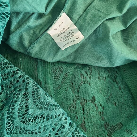 Trish Scully Emerald Green Lace Long Dress Sz 10 Spring Easter Elegant Party - Picture 6 of 9